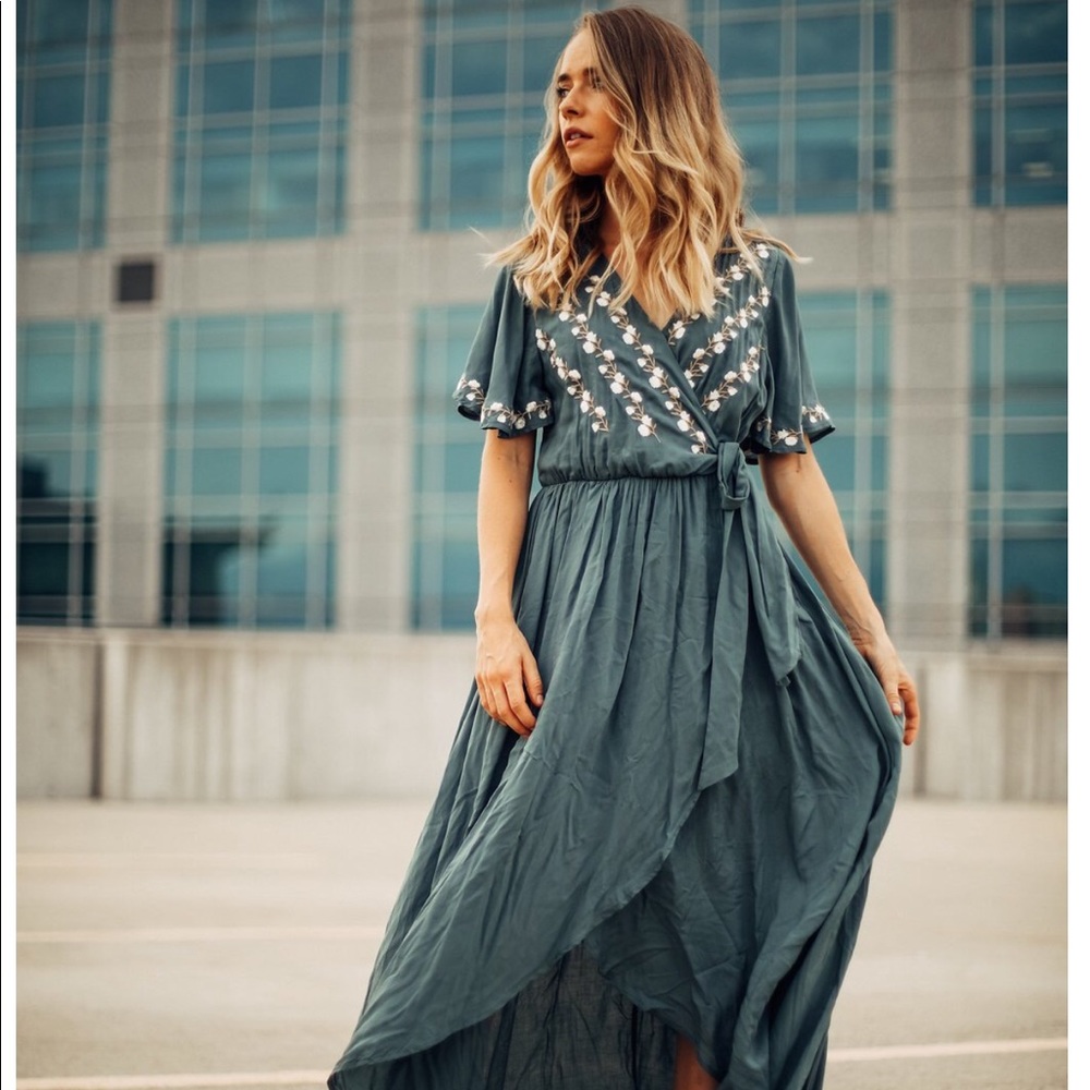 Embroidered Maxi Dress
